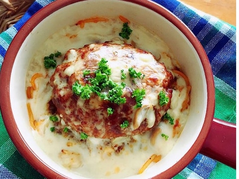 ハンバーグスパゲッティグラタン